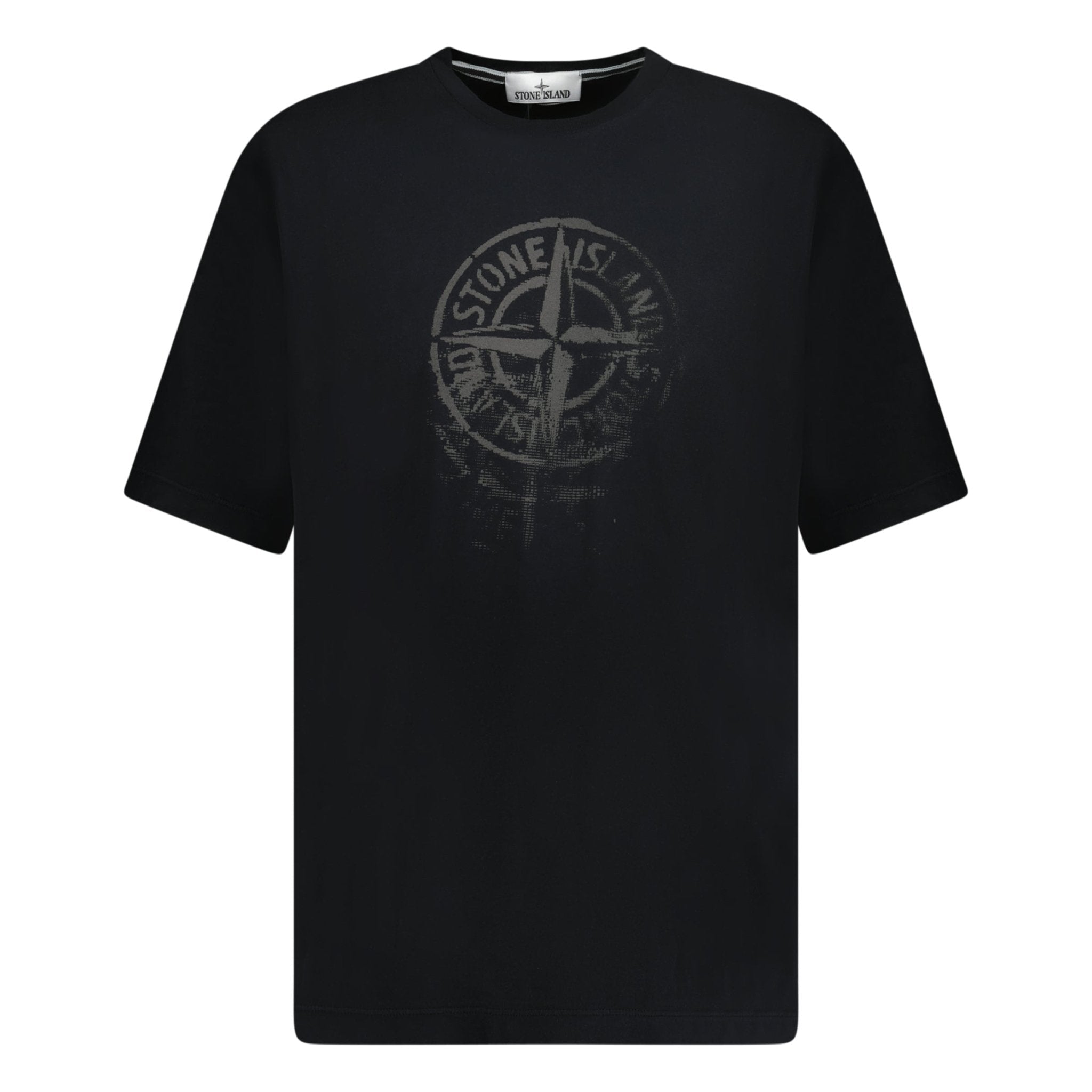 Compass Print Logo T-Shirt Black