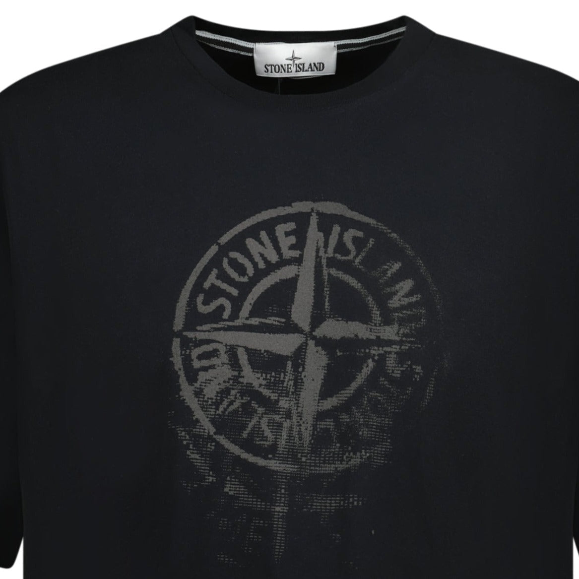 Compass Print Logo T-Shirt Black