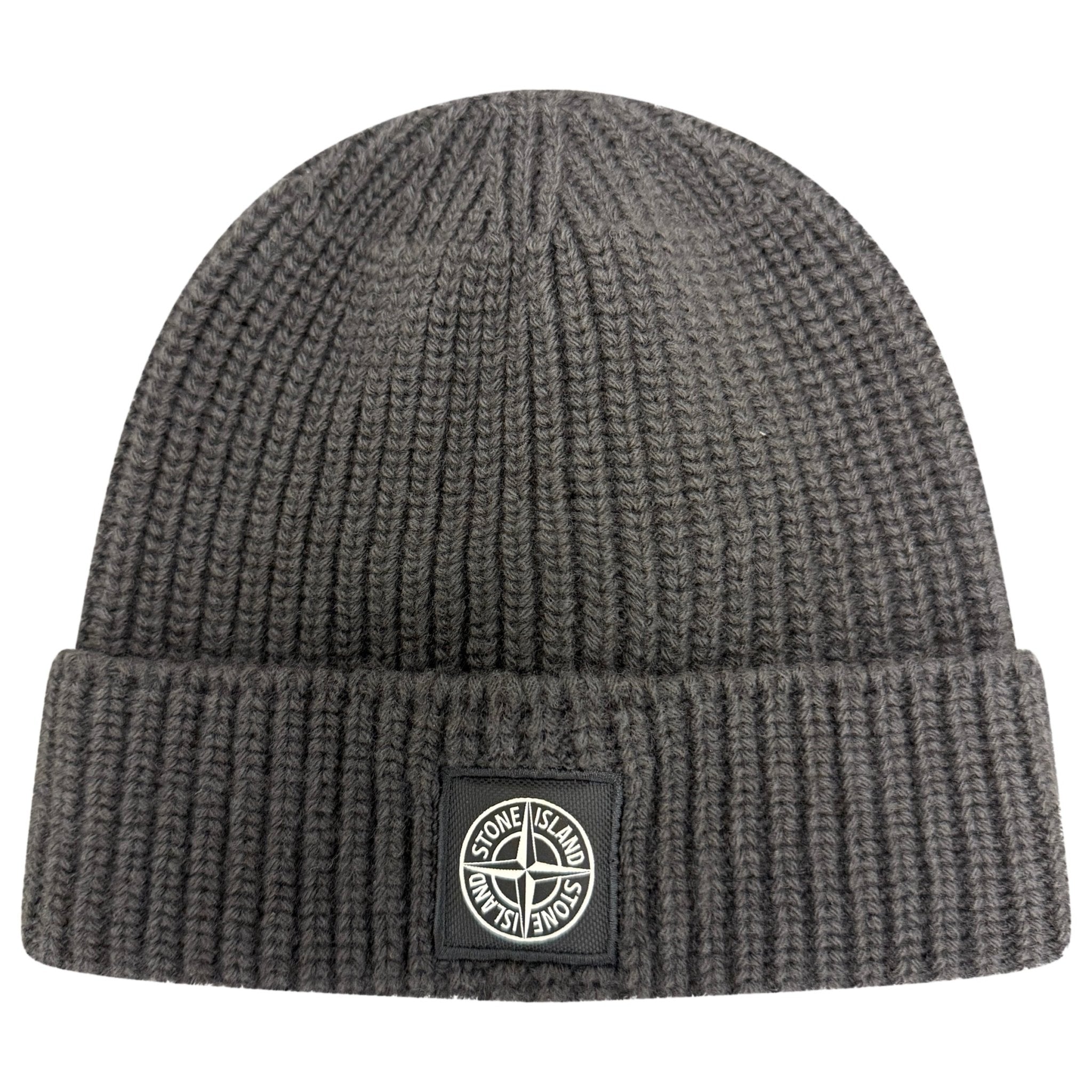 Wool Beanie Hat Lead Grey