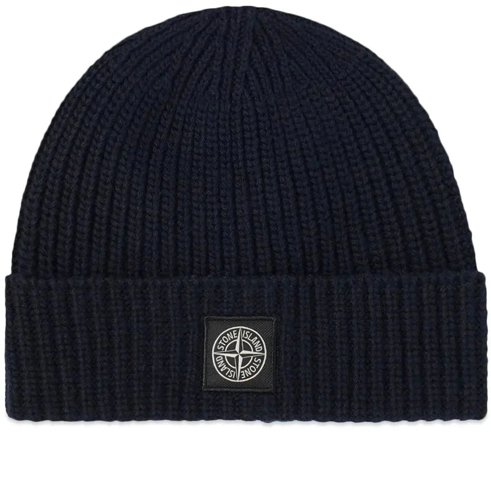 Wool Beanie Hat Navy